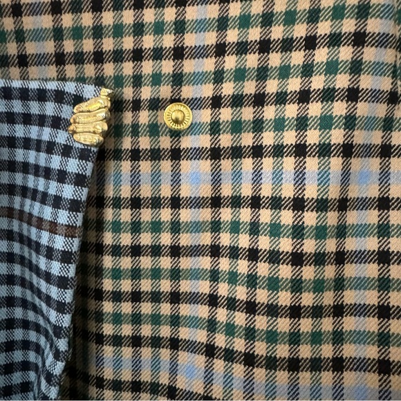 Brogger checkered mini skirt with hand buttons, large - Picture 13 of 16